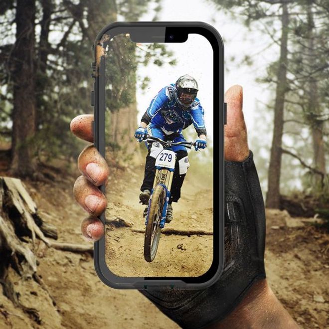iPhone 13 mini - 360 Grad Outdoor Hülle - Allwetterschutz (wasserdicht & stossfest) - schwarz