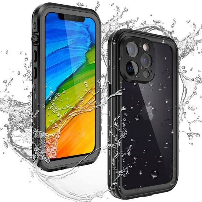 iPhone 13 Pro - Coque extérieure à 360° - Protection tous temps (étanche et antichoc) - Noir