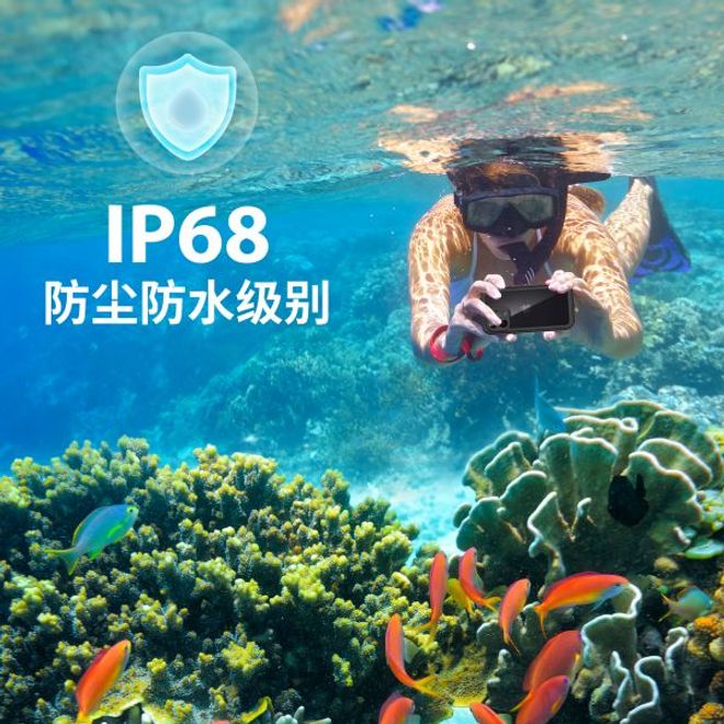 iPhone 13 Pro - Coque extérieure à 360° - Protection tous temps (étanche et antichoc) - Noir