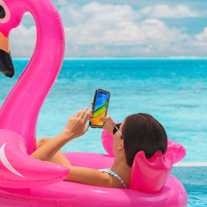 iPhone 13 Pro - Coque extérieure à 360° - Protection tous temps (étanche et antichoc) - Noir