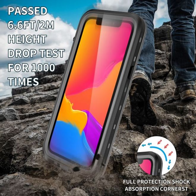 iPhone 13 Pro Max - 360 Grad Outdoor Hülle - Allwetterschutz (wasserdicht & stossfest) - schwarz