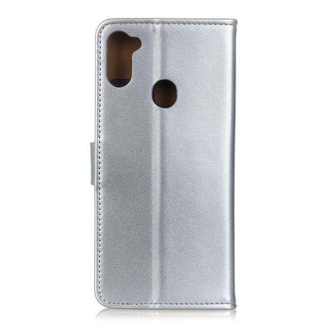 Samsung Galaxy M11 (EU) Handy Hülle - Classic II Leder Bookcover Series - silber