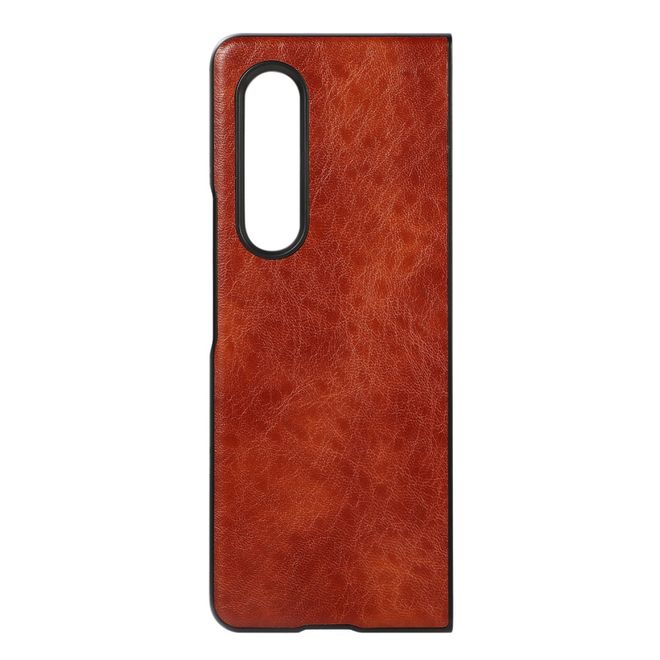 Samsung Galaxy Z Fold3 Hülle - Crazy Horse Leder Hardcase - braun
