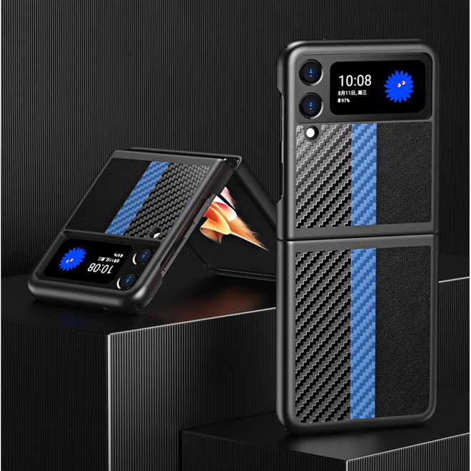 Samsung Galaxy Z Flip3 5G Hülle - Zweifarbiges Hardcase - hellblau