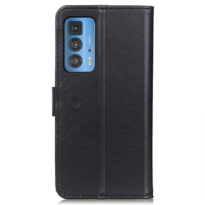 Motorola Edge 20 Pro Handy Hülle - Classic II Leder Bookcover Series - schwarz