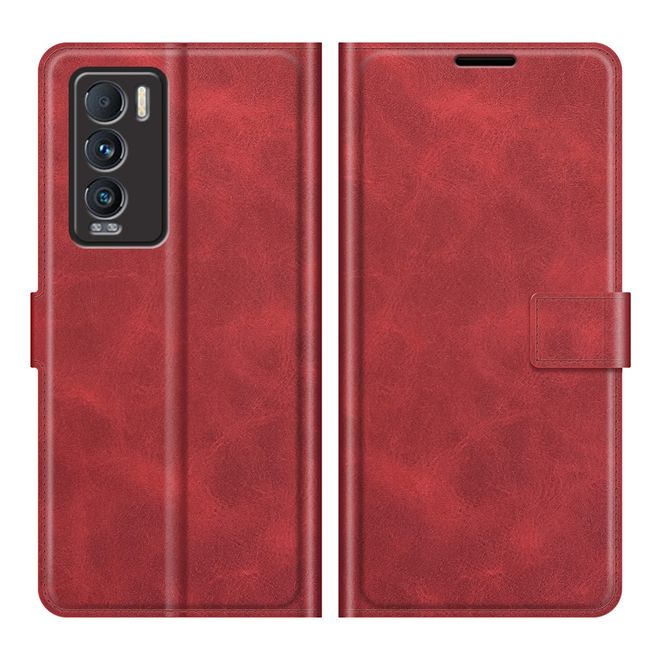 Realme GT Explorer Master Handy Hülle - Classic II Leder Bookcover Series - rot