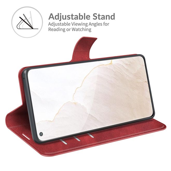 Realme GT Explorer Master Handy Hülle - Classic II Leder Bookcover Series - rot