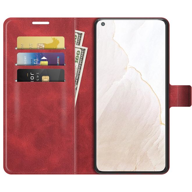 Realme GT Explorer Master Handy Hülle - Classic II Leder Bookcover Series - rot
