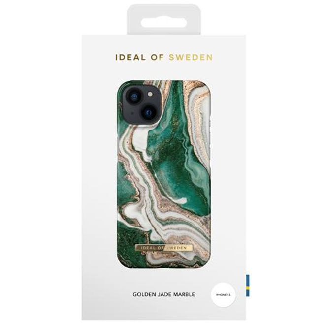 iDeal of Sweden - iPhone 13 Hülle - Printed Case - Golden Jade Marble