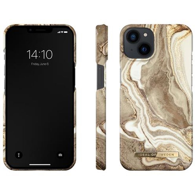 iDeal of Sweden - iPhone 13 Hülle - Printed Case - Golden Sand Marble