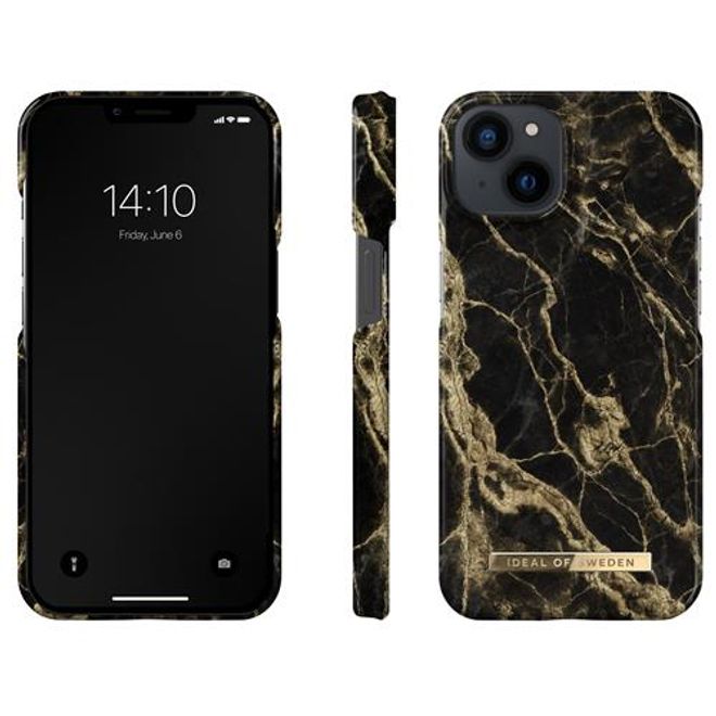 iDeal of Sweden - iPhone 13 Hülle - Printed Case - Golden Smoke Marble