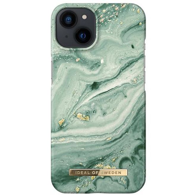 iDeal of Sweden - iPhone 13 Hülle - Printed Case - Mint Swirl Marble