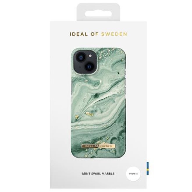 iDeal of Sweden - iPhone 13 Hülle - Printed Case - Mint Swirl Marble