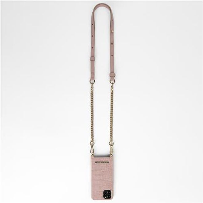 iDeal of Sweden - iPhone 13 Pro Hülle - Designer Necklace Case - Misty Rose Croco