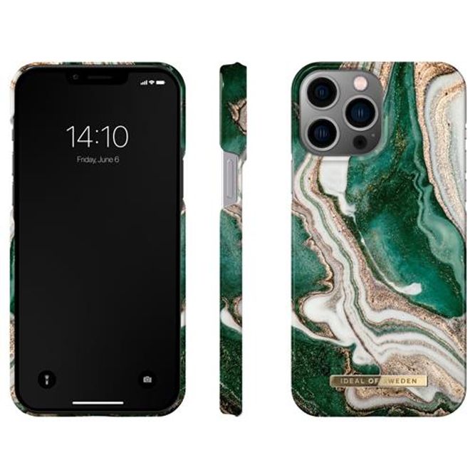 iDeal of Sweden - iPhone 13 Pro Max Hülle - Printed Case - Golden Jade Marble
