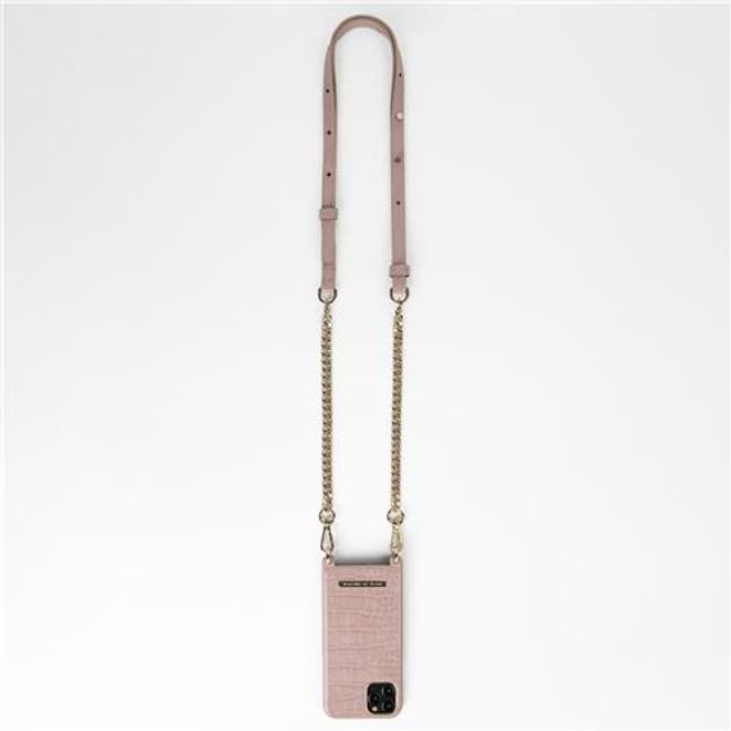 iDeal of Sweden - iPhone 13 Pro Max Hülle - Designer Necklace Case - Misty Rose Croco