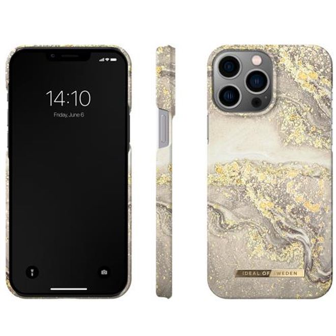 iDeal of Sweden - iPhone 13 Pro Max Hülle - Printed Case - Sparkle Greige Marble