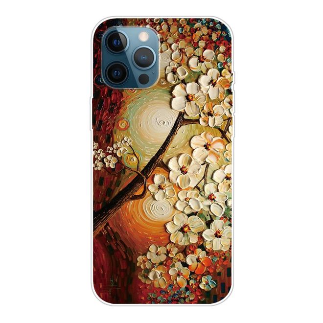 iPhone 13 Pro Phone Case - Softcase Image Plastic Series - White Flowers