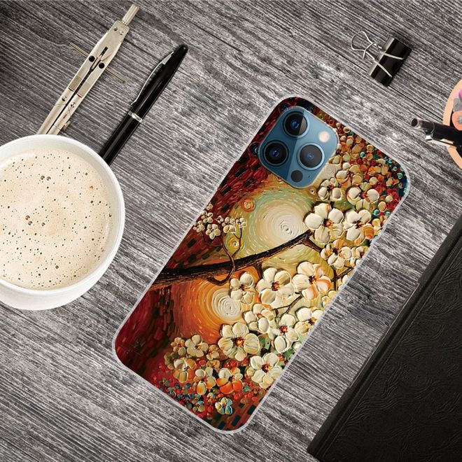 iPhone 13 Pro Phone Case - Softcase Image Plastic Series - White Flowers