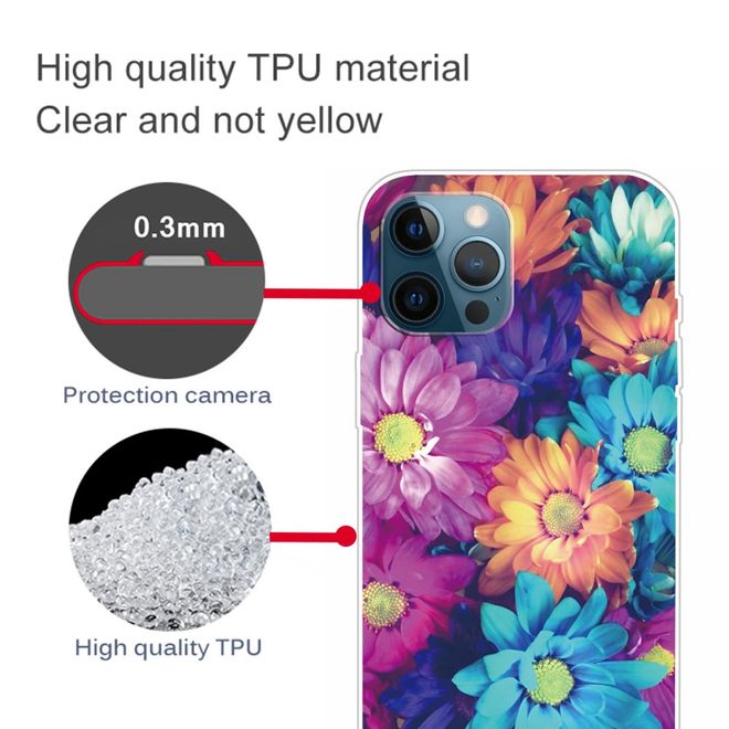 iPhone 13 Pro Phone Case - Softcase Image Plastic Series - Colored Flowers