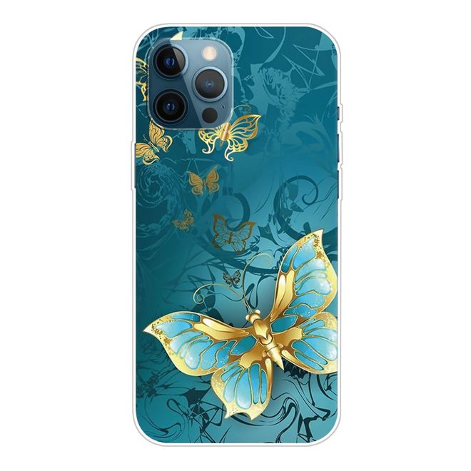 iPhone 13 Pro Phone Case - Softcase Image Plastic Series - Light Blue Butterfly