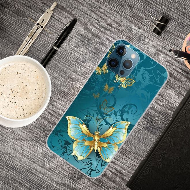 iPhone 13 Pro Phone Case - Softcase Image Plastic Series - Light Blue Butterfly