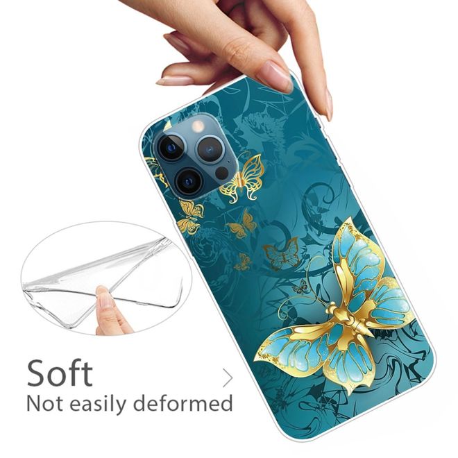 iPhone 13 Pro Phone Case - Softcase Image Plastic Series - Light Blue Butterfly
