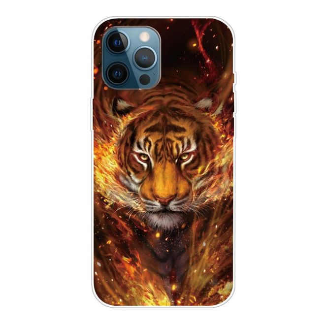 Coque pour iPhone 13 Pro - Série Image Plastic - Tigre et Feu