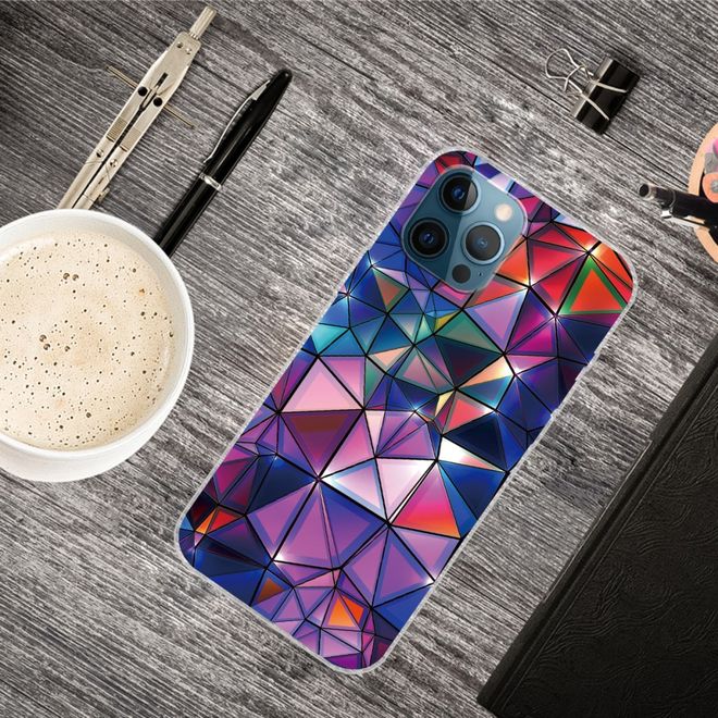 iPhone 13 Pro Max Handyhülle - Softcase Image Plastik Series - Diamantmuster