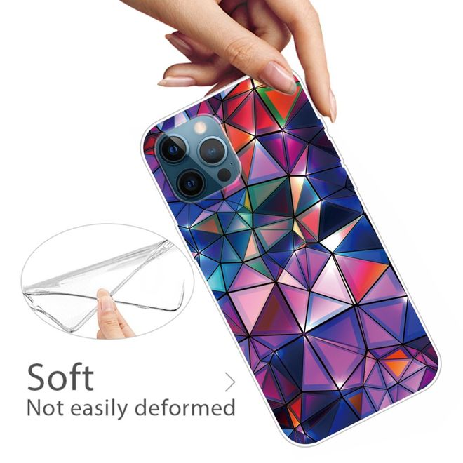 iPhone 13 Pro Max Handyhülle - Softcase Image Plastik Series - Diamantmuster