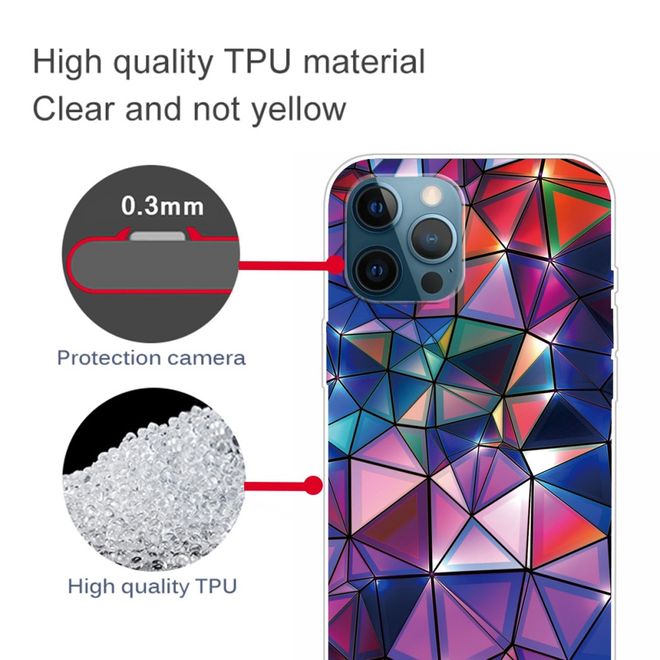 iPhone 13 Pro Max Handyhülle - Softcase Image Plastik Series - Diamantmuster