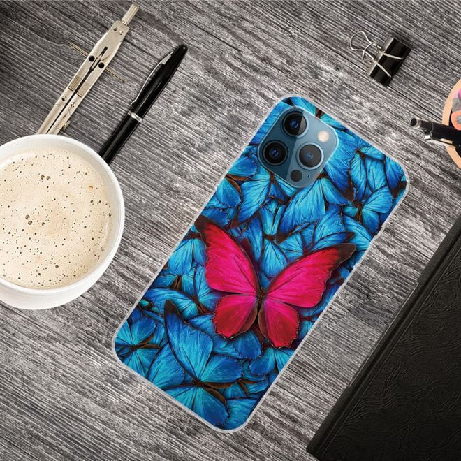 iPhone 13 Pro Max Handyhülle - Softcase Image Plastik Series - roter Schmetterling