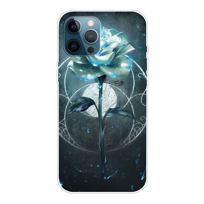iPhone 13 Pro Max Handyhülle - Softcase Image Plastik Series - blaue Rose