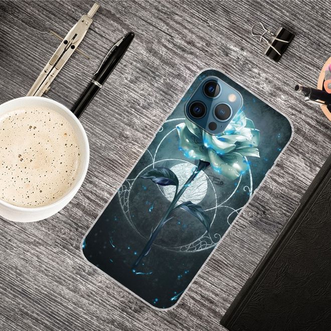 iPhone 13 Pro Max Handyhülle - Softcase Image Plastik Series - blaue Rose