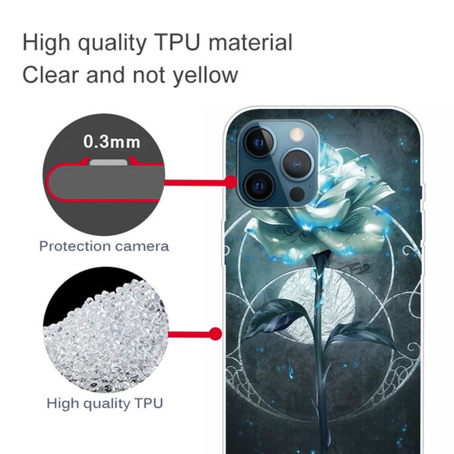iPhone 13 Pro Max Handyhülle - Softcase Image Plastik Series - blaue Rose