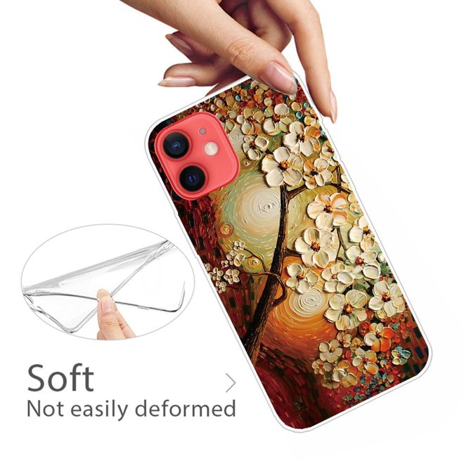 iPhone 13 mini Handyhülle - Softcase Image Plastik Series - weisse Blumen