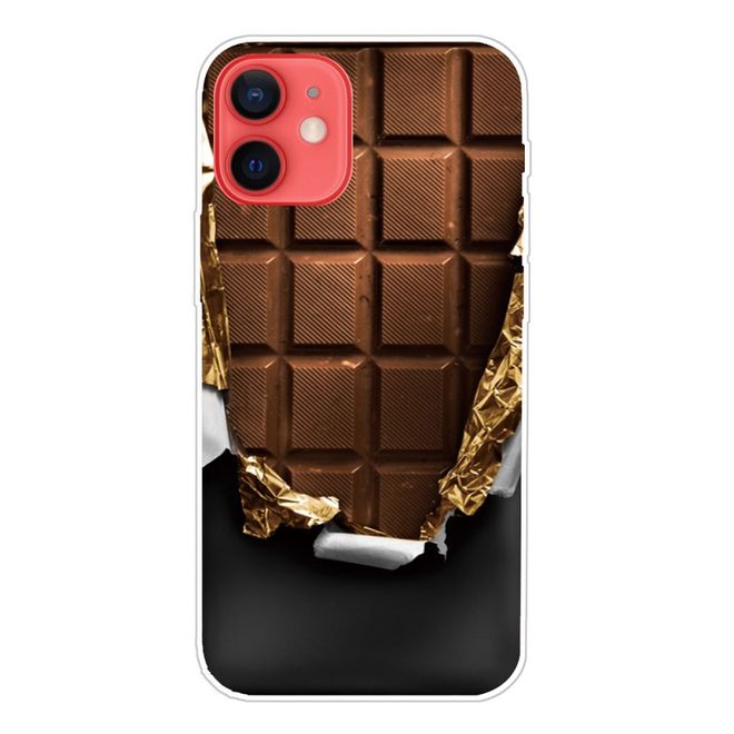 Coque pour iPhone 13 mini - Série Softcase Image Plastic - Chocolat