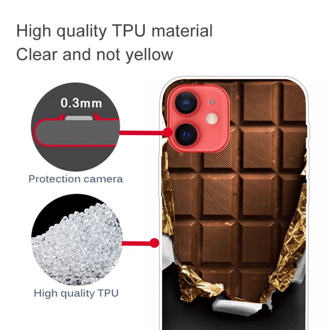Coque pour iPhone 13 mini - Série Softcase Image Plastic - Chocolat