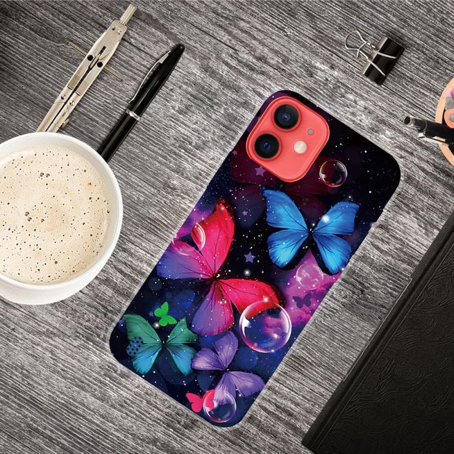 iPhone 13 mini Handyhülle - Softcase Image Plastik Series - kleine Schmetterlinge