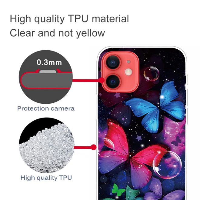 iPhone 13 mini Handyhülle - Softcase Image Plastik Series - kleine Schmetterlinge