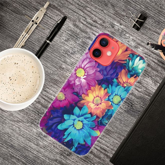 iPhone 13 mini Handyhülle - Softcase Image Plastik Series - farbige Blumen
