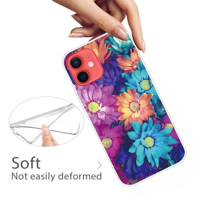 iPhone 13 mini Handyhülle - Softcase Image Plastik Series - farbige Blumen