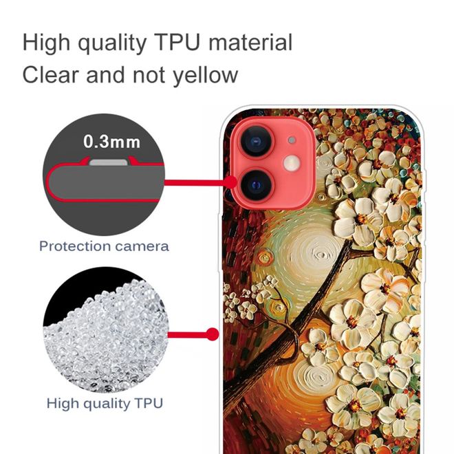 iPhone 13 Handyhülle - Softcase Image Plastik Series - weisse Blumen