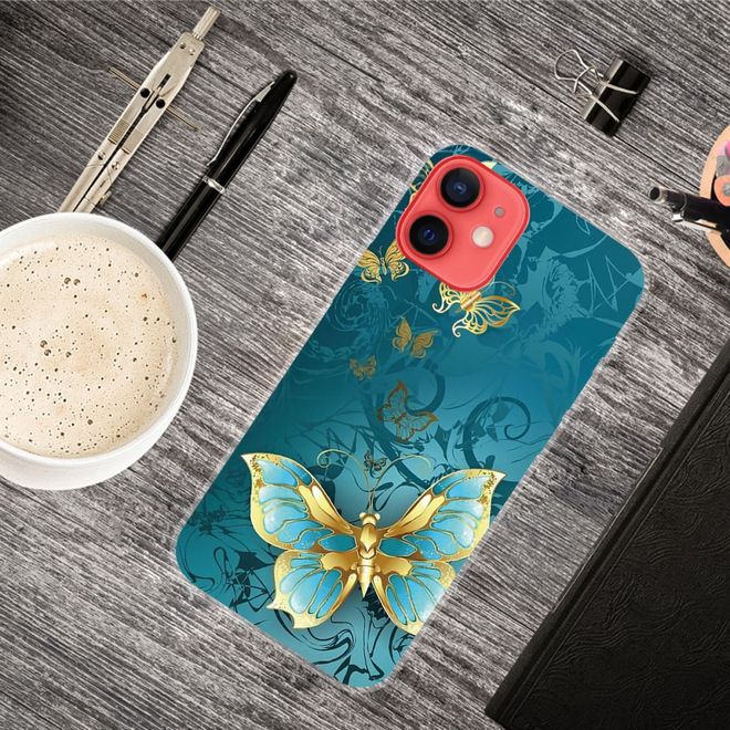 iPhone 13 Handyhülle - Softcase Image Plastik Series - hellblauer Schmetterling