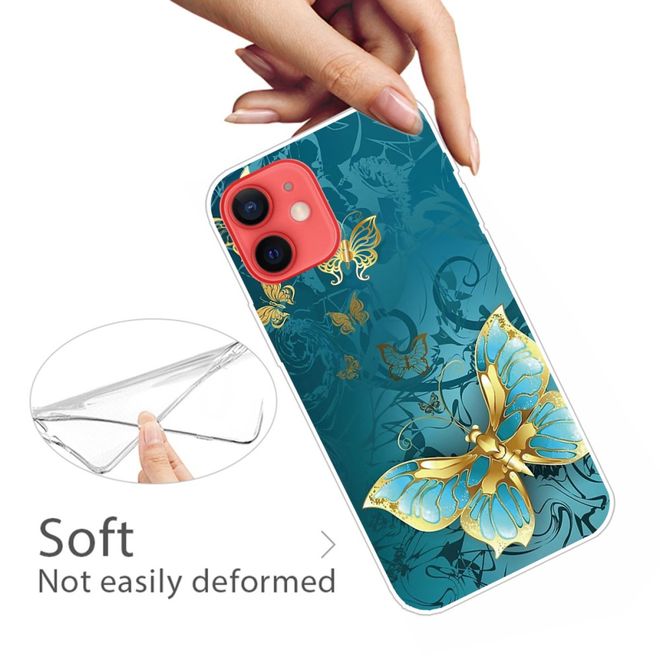 iPhone 13 Handyhülle - Softcase Image Plastik Series - hellblauer Schmetterling