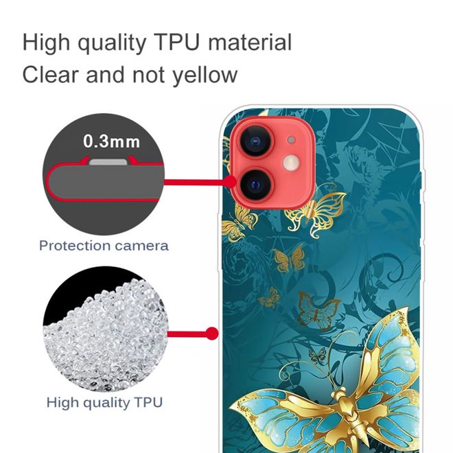 iPhone 13 Handyhülle - Softcase Image Plastik Series - hellblauer Schmetterling