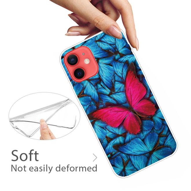 iPhone 13 Handyhülle - Softcase Image Plastik Series - roter Schmetterling