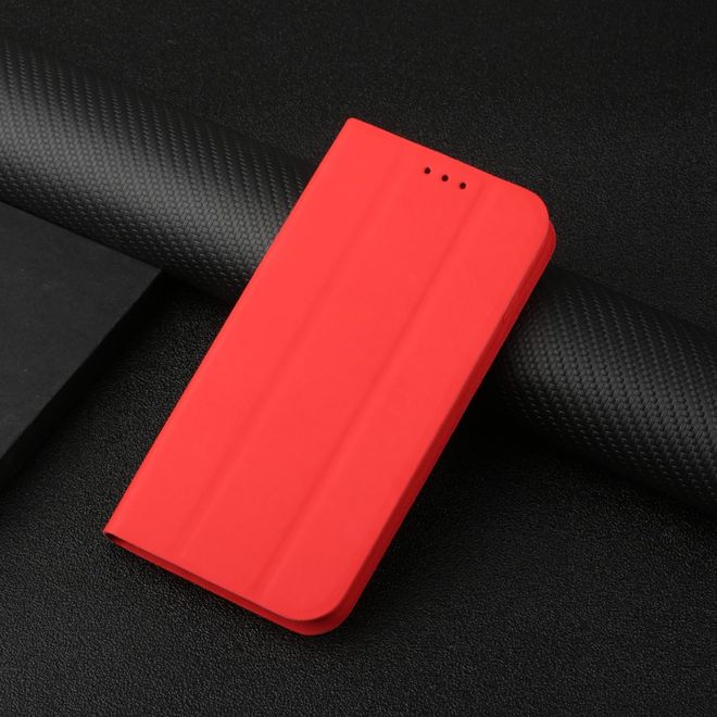 iPhone 13 Pro Hülle - dreifach faltbares Leder Bookcover - rot