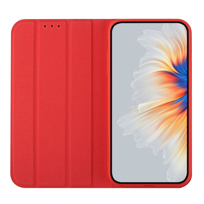 iPhone 13 Pro Hülle - dreifach faltbares Leder Bookcover - rot