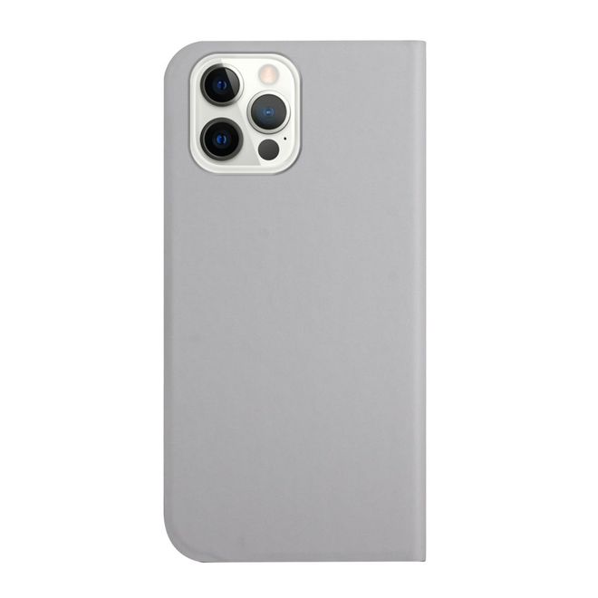 iPhone 13 Pro Case - Tri-fold Leather Book Cover - Grey